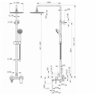Душевая система Bravat Opal R F6125183CP-A2-RUS